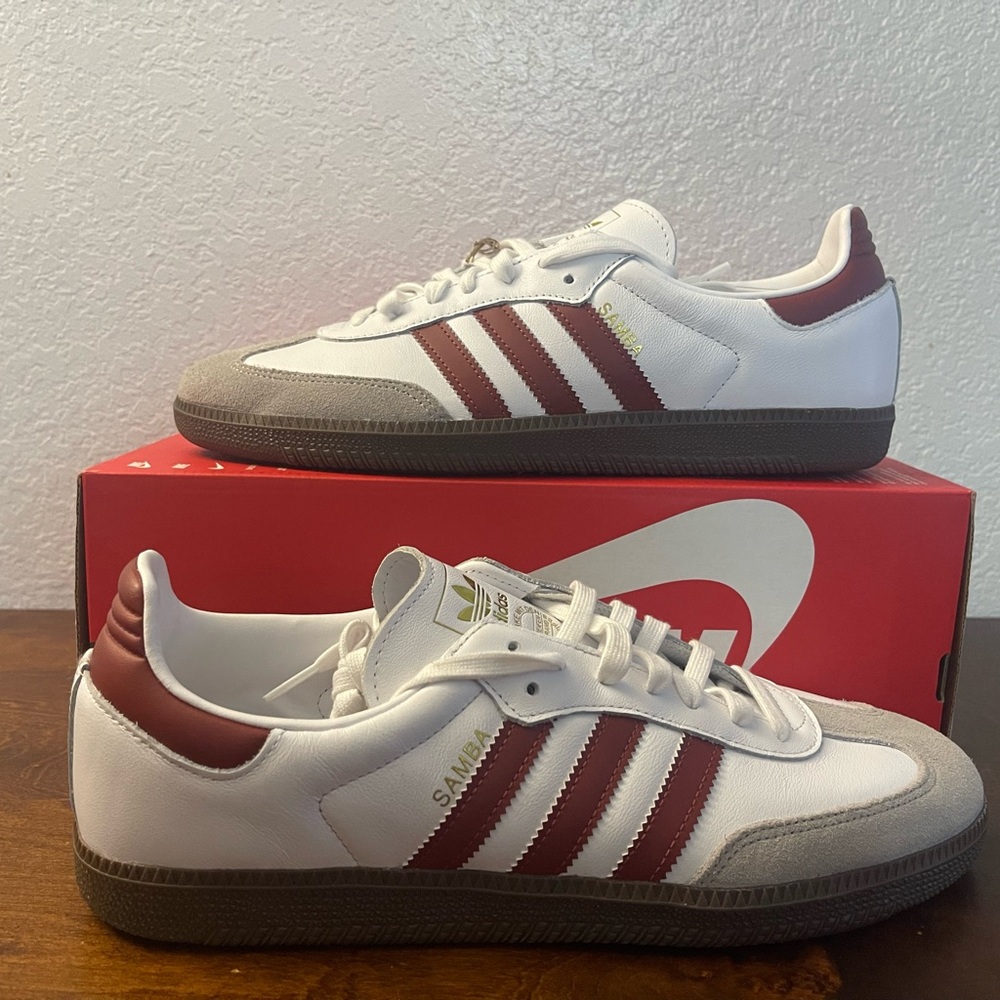 Adidas Samba OG 'Cloud White Preloved Ruby' JH8798 Men's Size 11